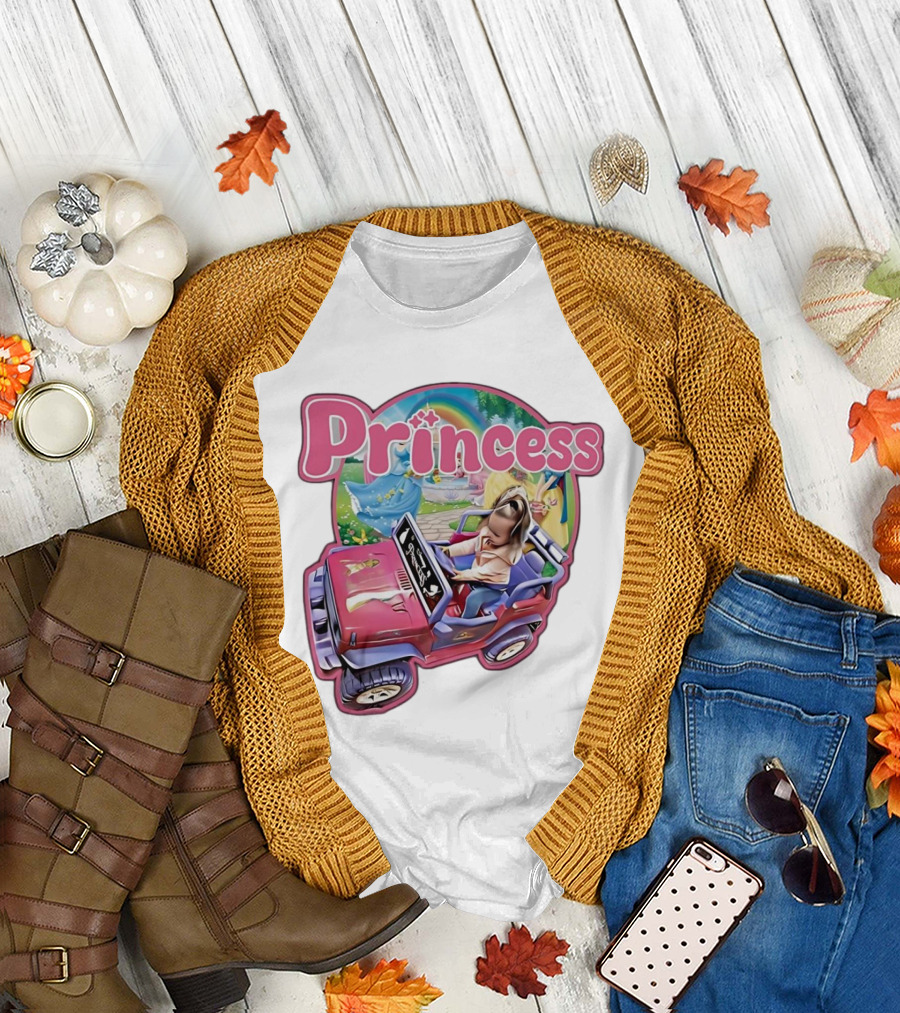 Princess Rainbow Fantasy Adventure Kids Jeep T-Shirt
