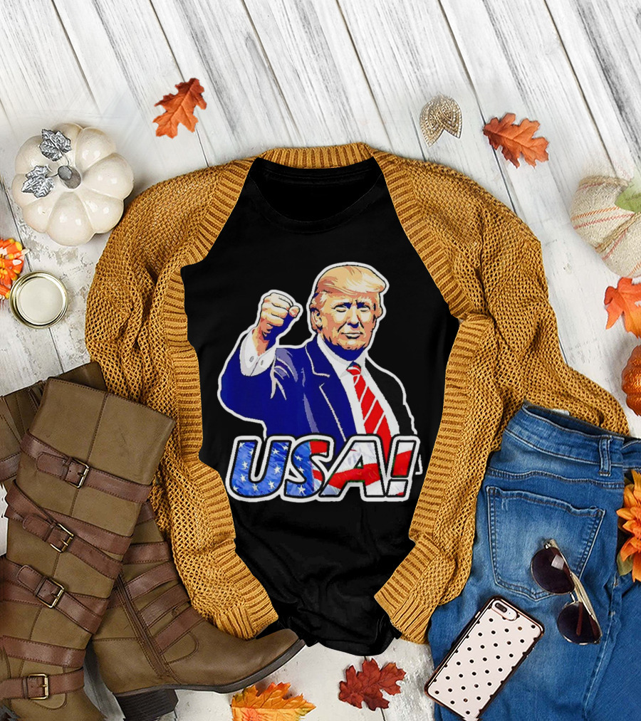 Trump Rally July 2024 USA Fist Pump Donald Trump T-Shirt