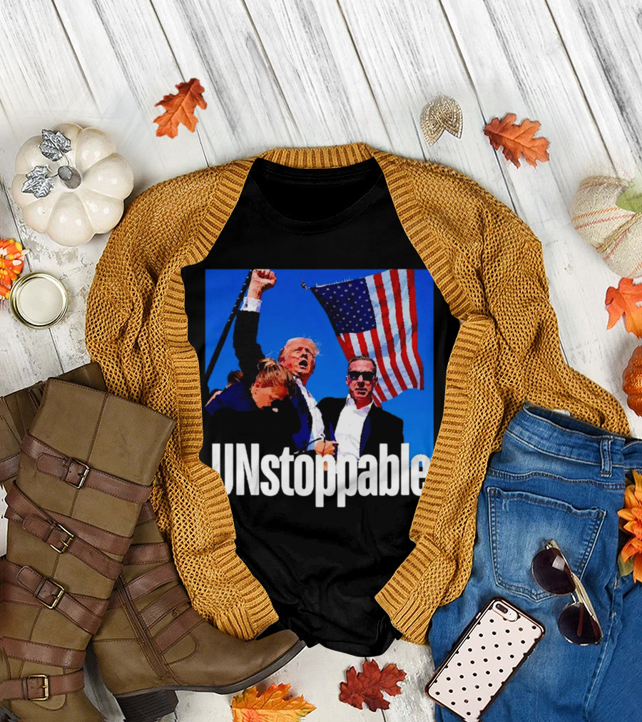 UNstoppable Trump 2024 American Flag T-Shirt