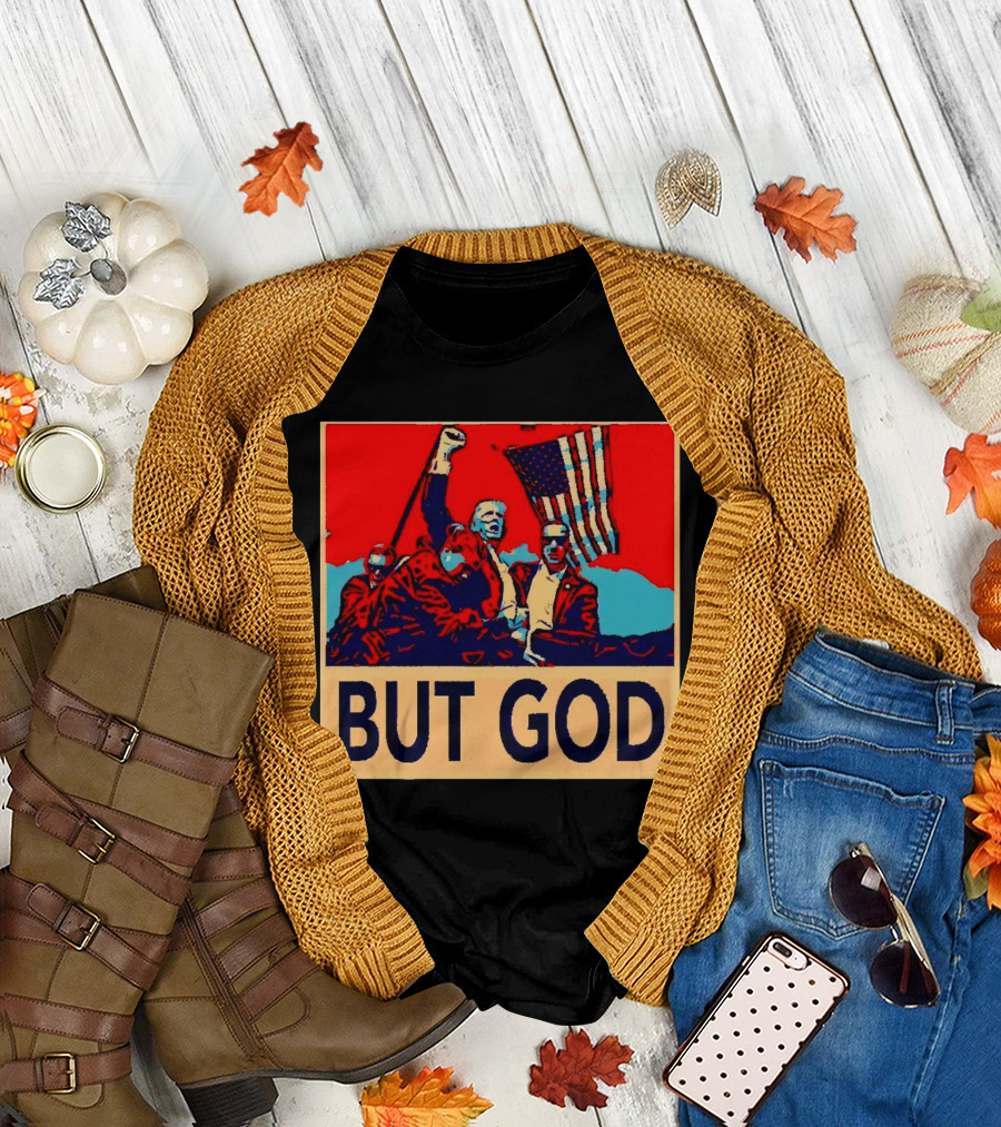 But God Trump Shot Never Die Flag Symbolism T-Shirt
