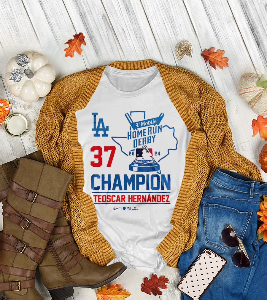 T-Mobile Home Run Derby 2024 Champion Teoscar Hernandez Los Angeles Dodgers 37 T-Shirt