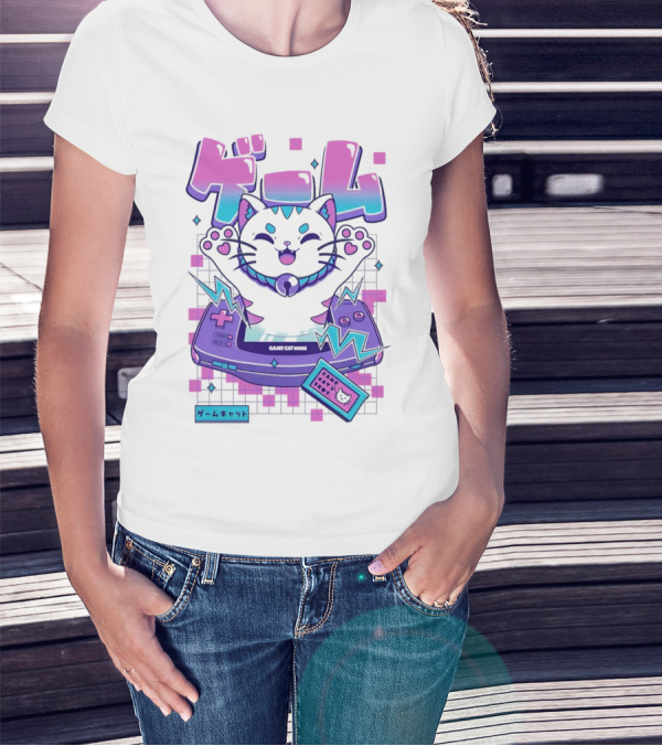 Game Cat Advance Yuri Santos Pereira ゲームキャット T-Shirt