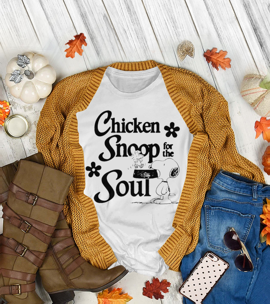 Chicken Snoop for the Soul with Snoopy Eating a Bowl T-Shirt