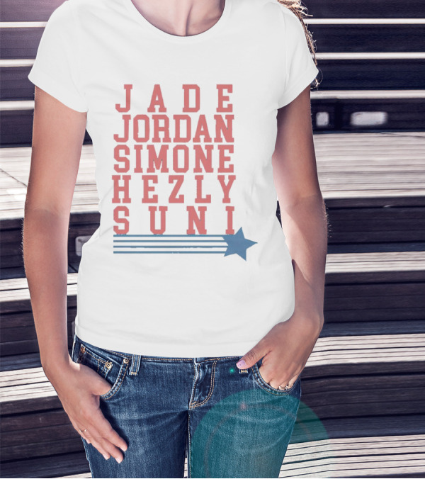 Jade Jordan Simone Hezly Suni Star Lines Sports T-Shirt