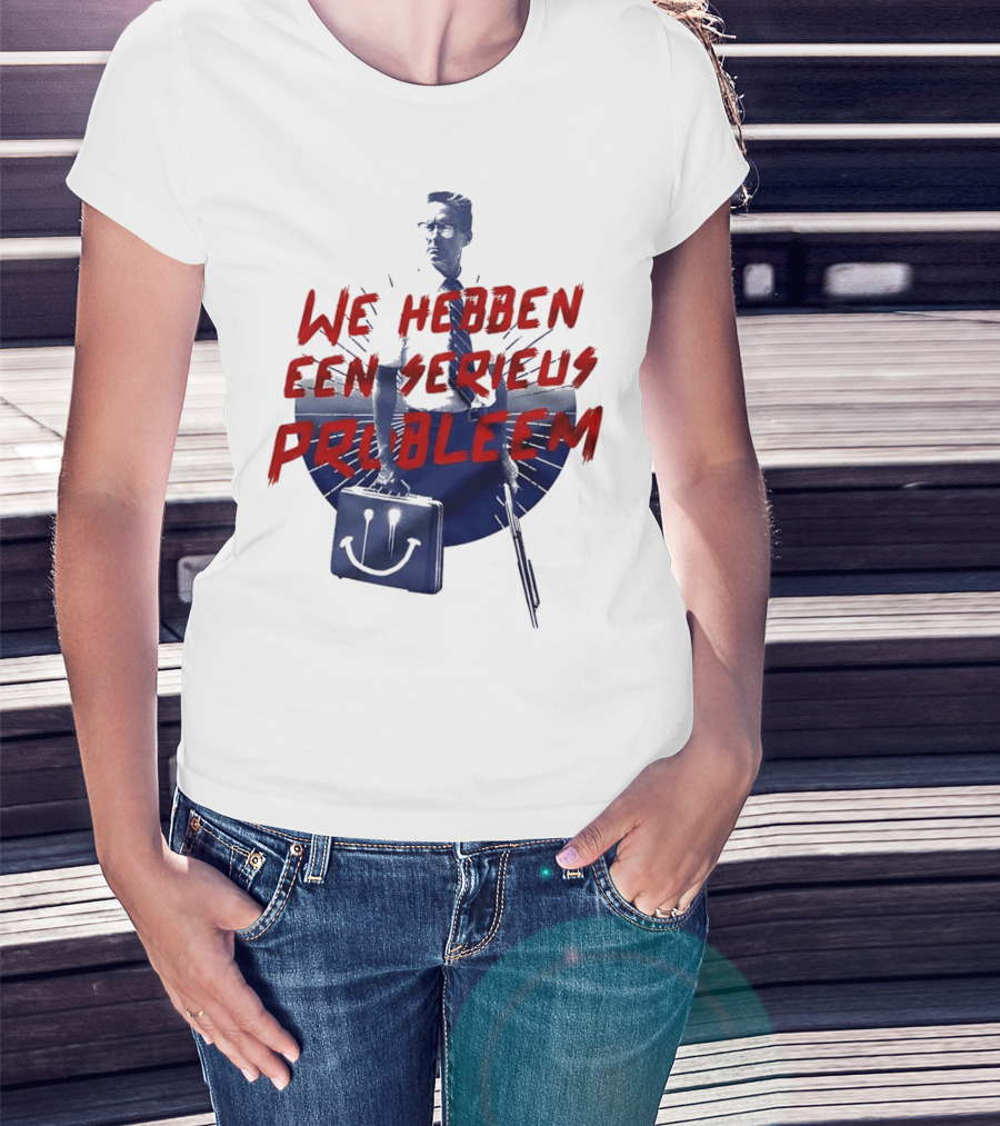 We Hebben Een Serieus Probleem Smiley Bag Man In Shadow T-Shirt