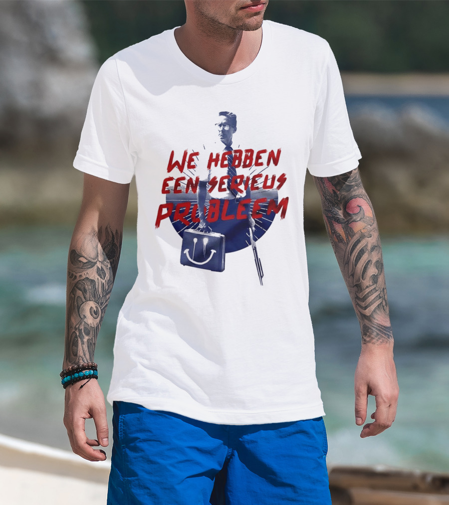 We Hebben Een Serieus Probleem Smiley Bag Man In Shadow T-Shirt