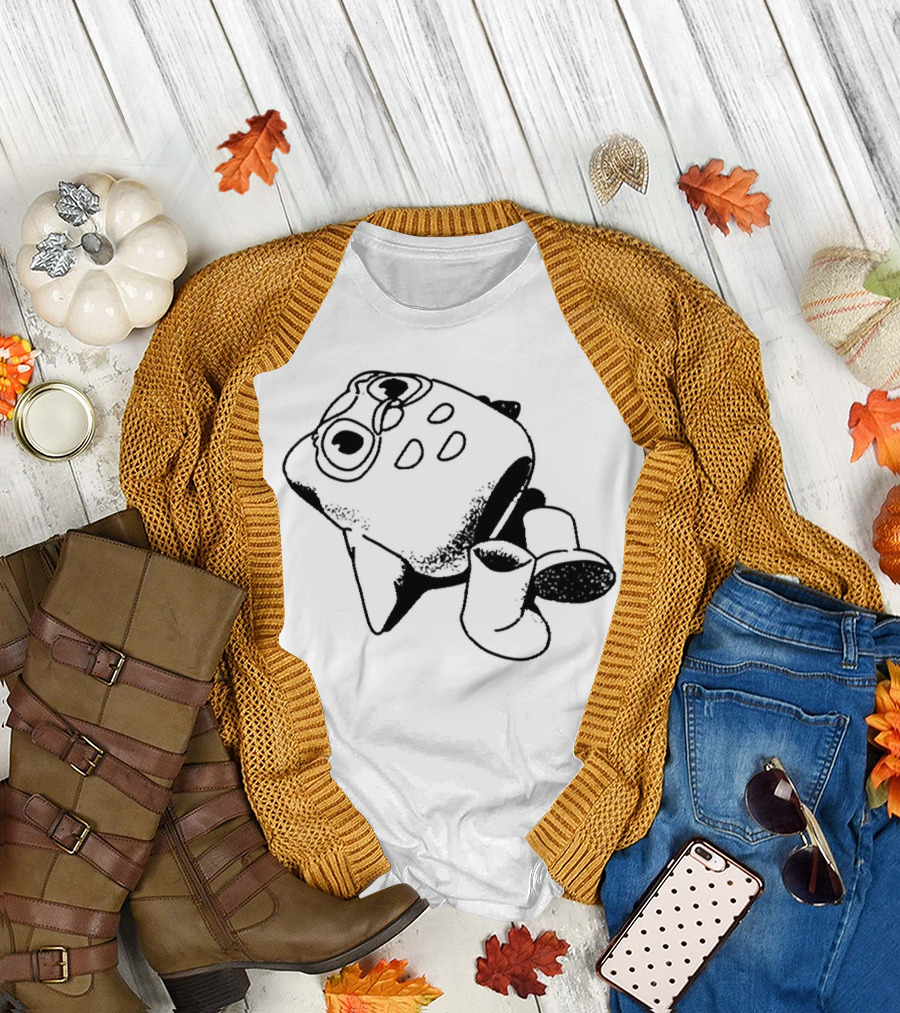 Duolingo Store Disgruntled Duo Owl with Boots T-Shirt