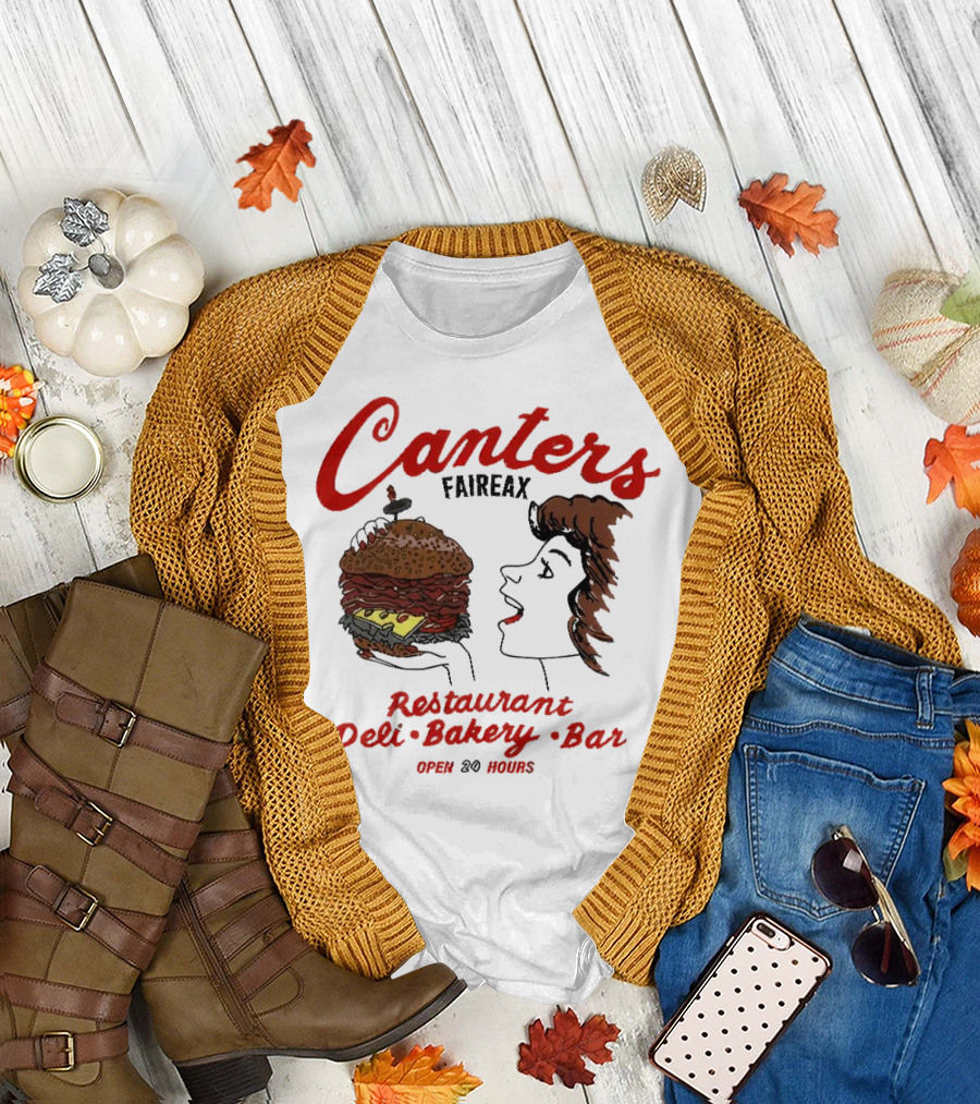 Canter's Deli Restaurant Bakery Bar Fairfax Los Angeles Open 24 Hours T-Shirt