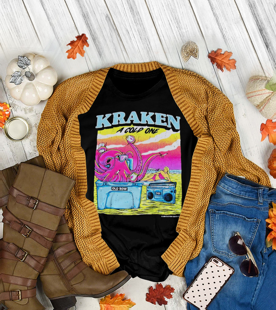KRAKEN A COLD ONE OLD ROW BEACH CLUB T-Shirt