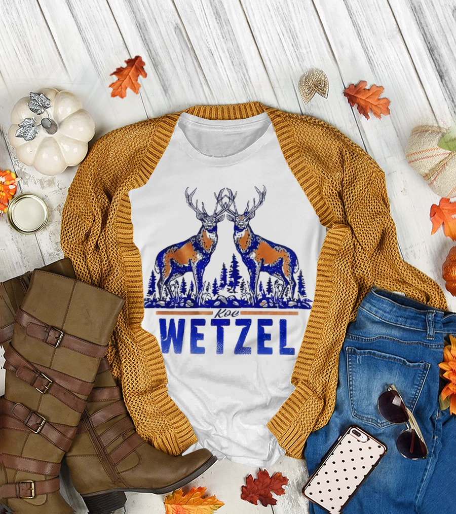 Koe Wetzel Double Deer Forest Blue Orange T-Shirt