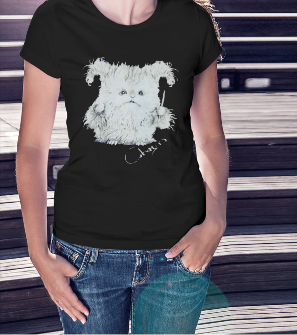 Charm White Furry Creature With Knife T-Shirt