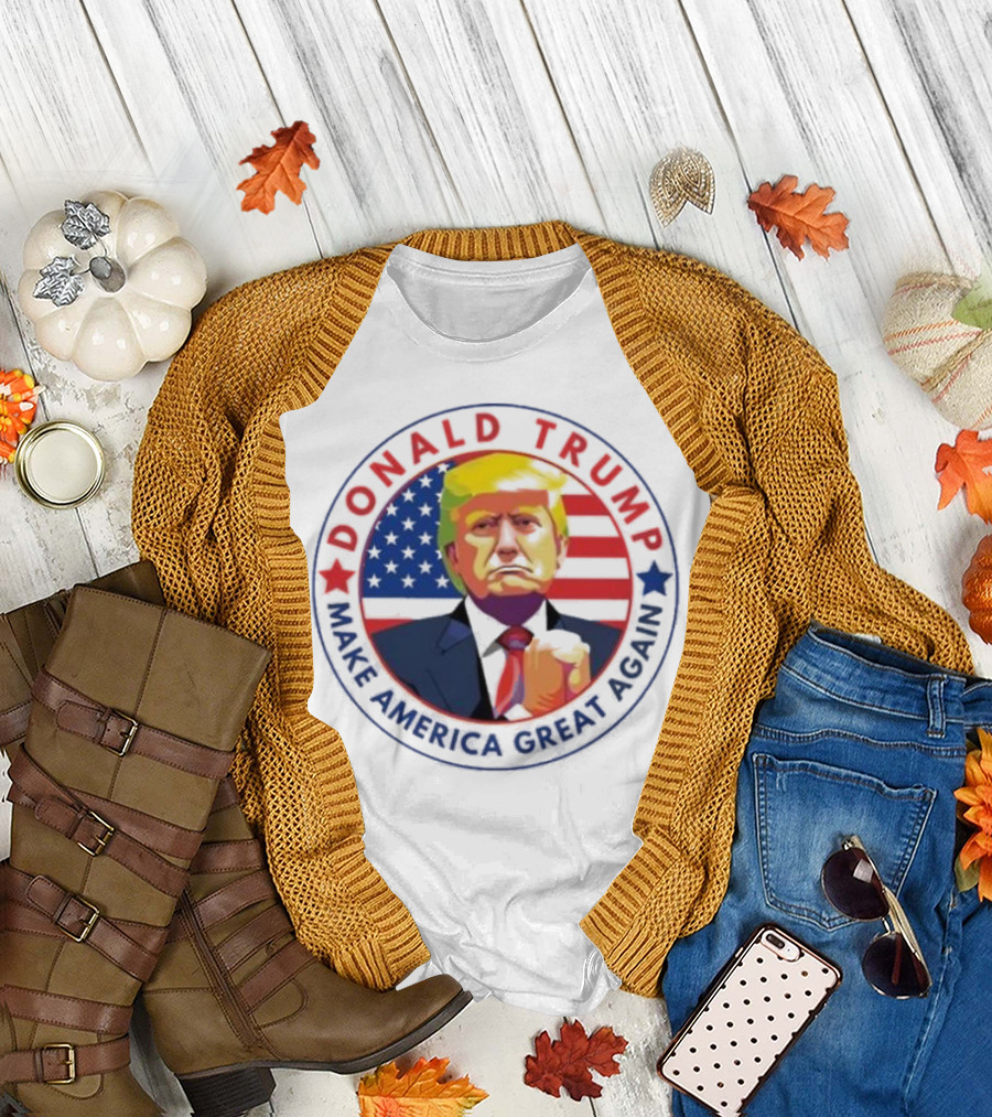 Donald Trump Make America Great Again 2024 Flag Iconic T-Shirt