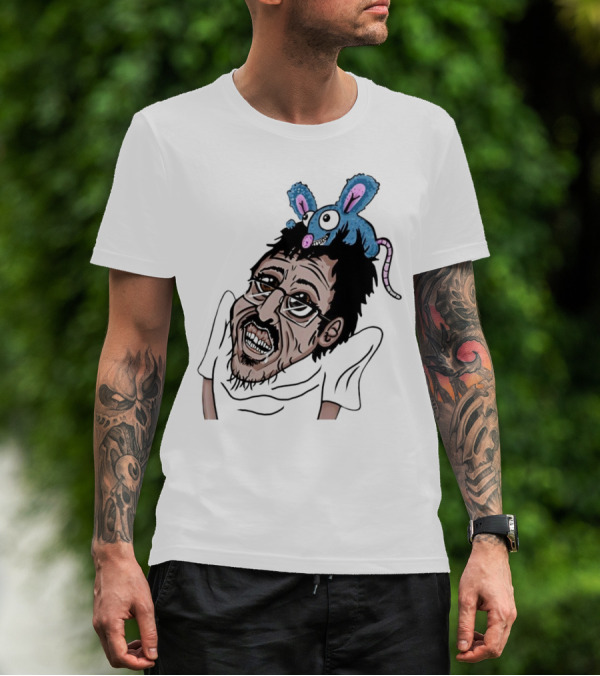Ricky Berwick With Cartoon Rat On Head T-Shirt