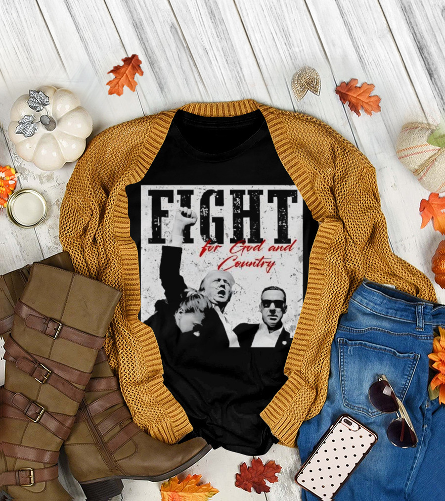 Fight for God and Country Trump Brenden Dilley Co T-Shirt