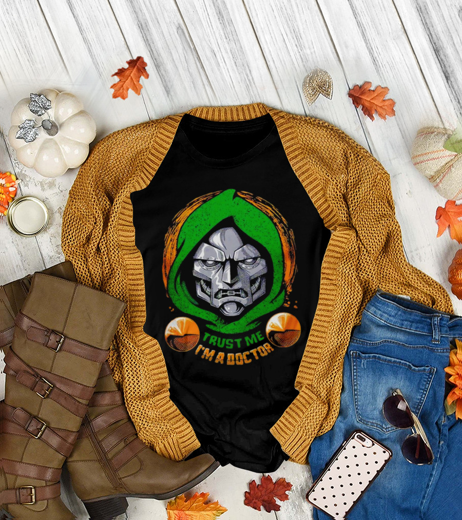 Doctor Doom Trust Me I'm a Doctor Villain Face Mask T-Shirt