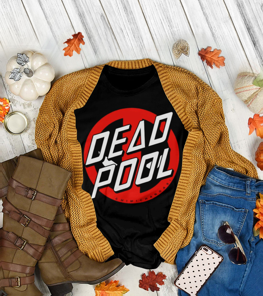 Deadpool X Santa Cruz Santapool Chimichangas Logo Red Circle T-Shirt