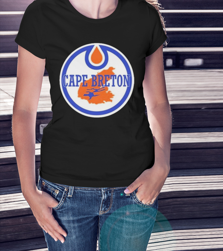 Cape Breton Oilers Hockey Logo Map T-Shirt