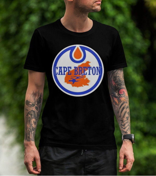 Cape Breton Oilers Hockey Logo Map T-Shirt