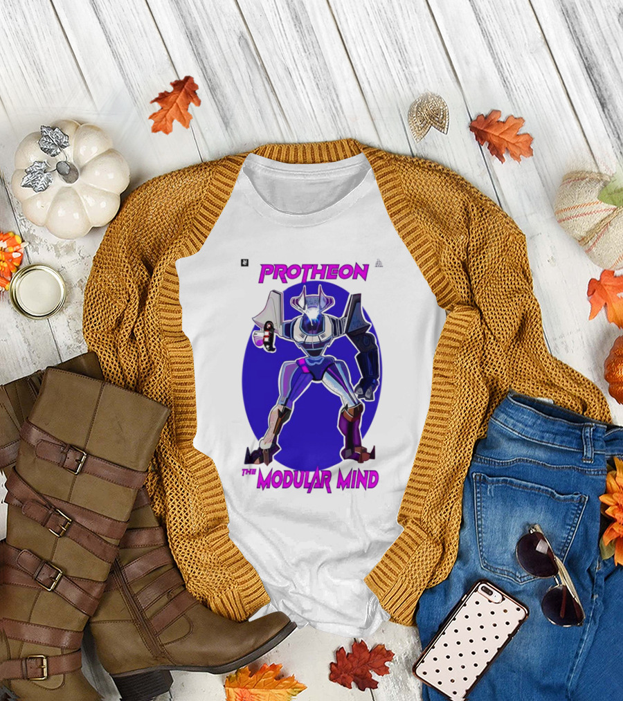 Protheon the Modular Mind Robot Character Purple Armor T-Shirt