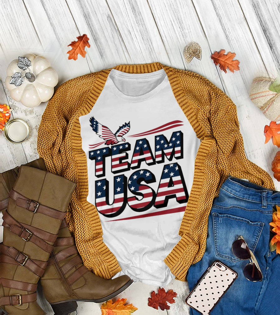 Team USA Eagle Flag Patriotic T-Shirt