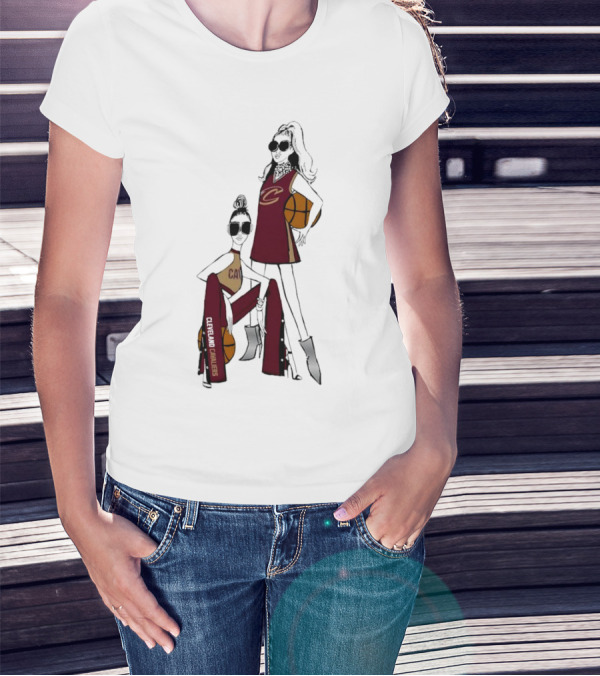 Cleveland Cavaliers G-III 4Her Basketball Girls Fitted Fashion T-Shirt