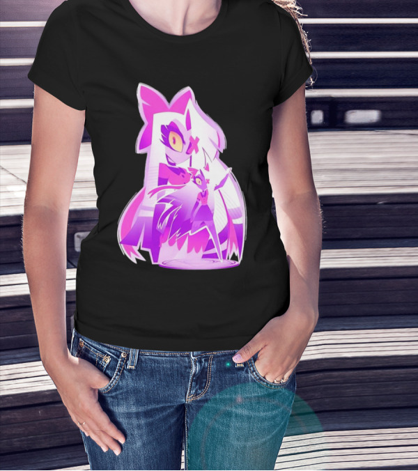 Exorcist Angel Hazbin Hotel Game Purple Character T-Shirt