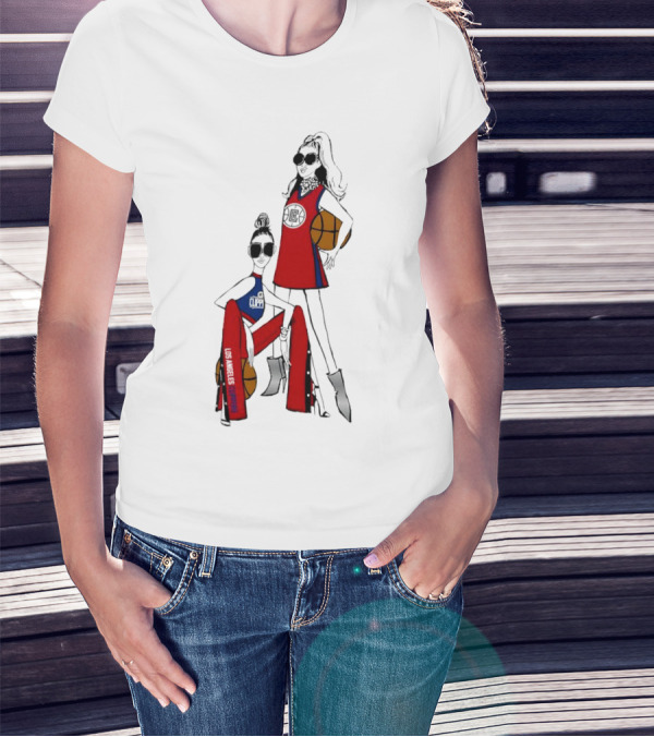 Los Angeles Clippers G-III 4Her Basketball Girls Fashion Red Blue T-Shirt