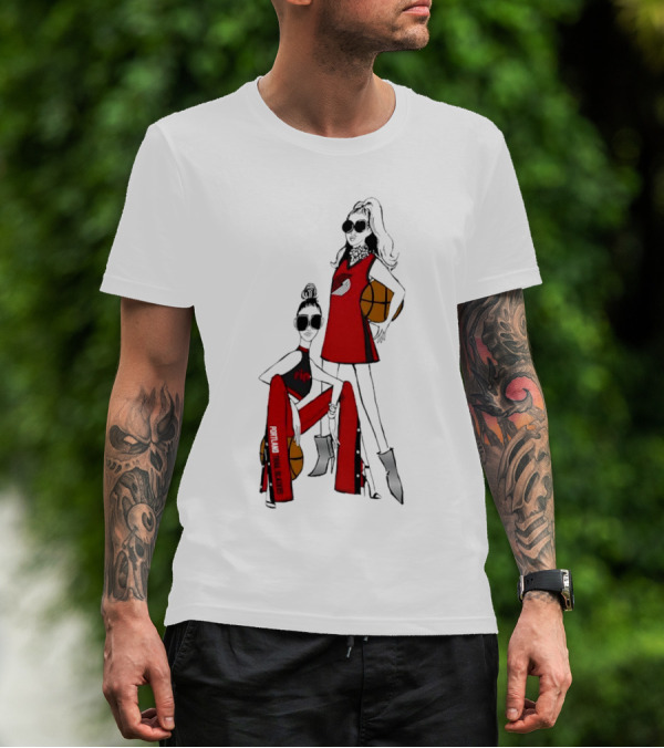 Portland Trail Blazers Rip City Basketball G-III 4Her Girls Fitted T-Shirt