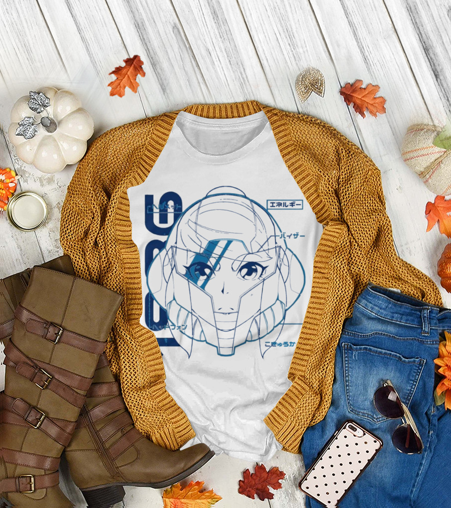 Samus Aran Metroid Heroine 1986 Visor Energy Icon Japanese T-Shirt