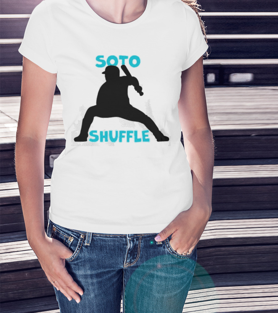 New York Yankees Soto Shuffle Silhouette Baseball Stance T-Shirt