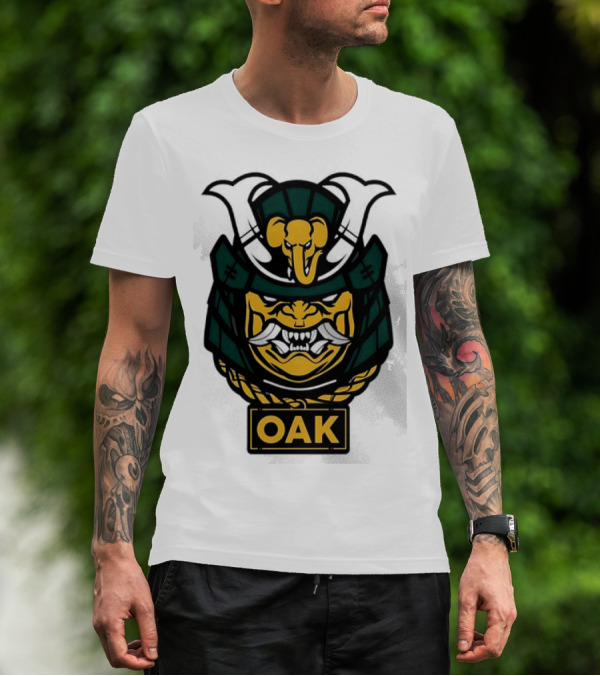 Oakland Athletics Samurai OAK Aggressive Mask T-Shirt