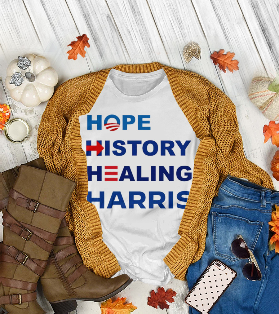 HOPE History Healing Harris Obama Arrow Elements T-Shirt