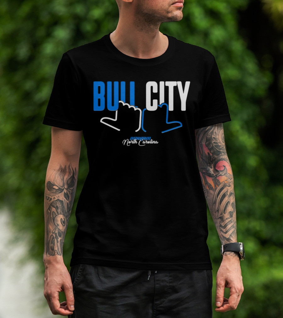 Durham North Carolina Bull City Hands T-Shirt