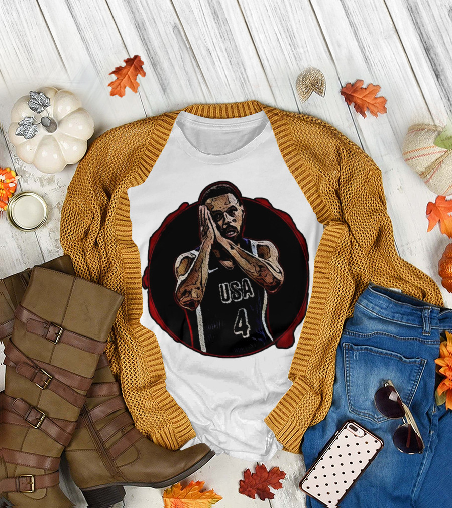 Stephen Curry Night Night USA Basketball Team Paris T-Shirt