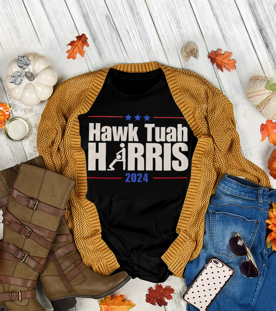 Hawk Tuah Harris 2024 Stars and Gymnastics T-Shirt