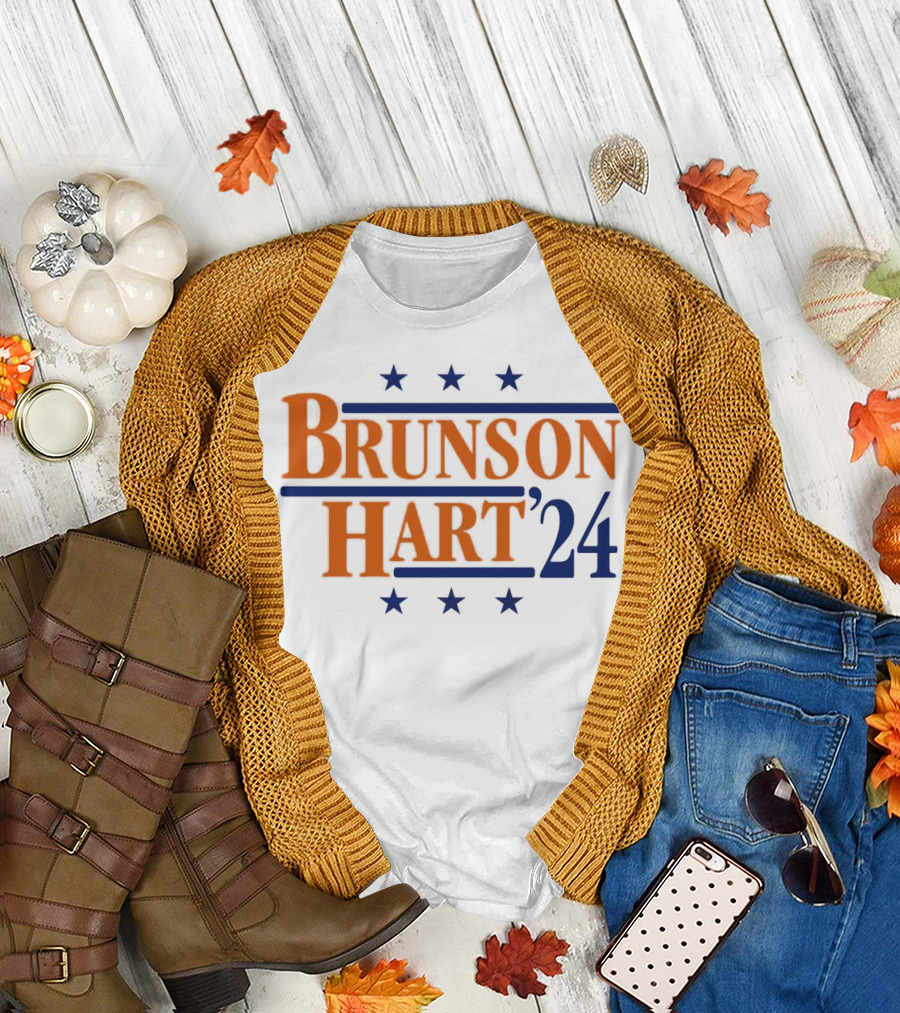 Brunson Hart '24 New York Knicks Basketball Stars T-Shirt