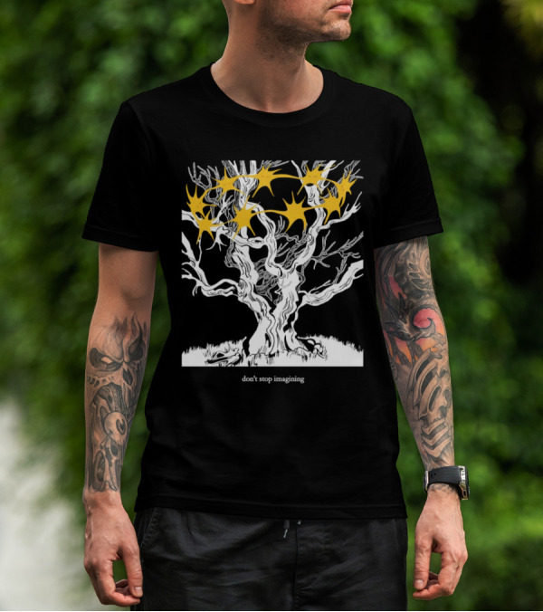 Don’t Stop Imagining Tree With Yellow Stars T-Shirt