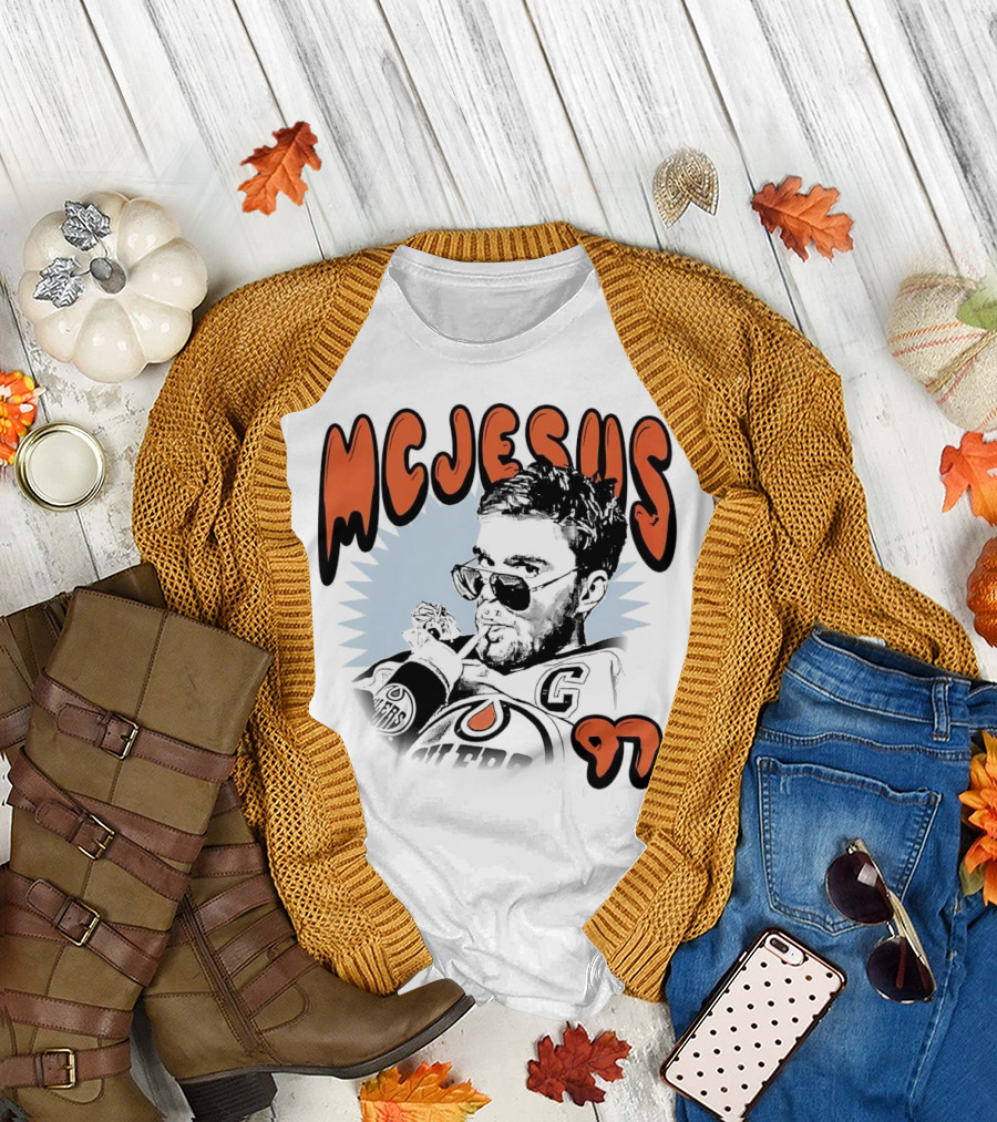 Edmonton Oilers McJesus 97 Connor McDavid T-Shirt
