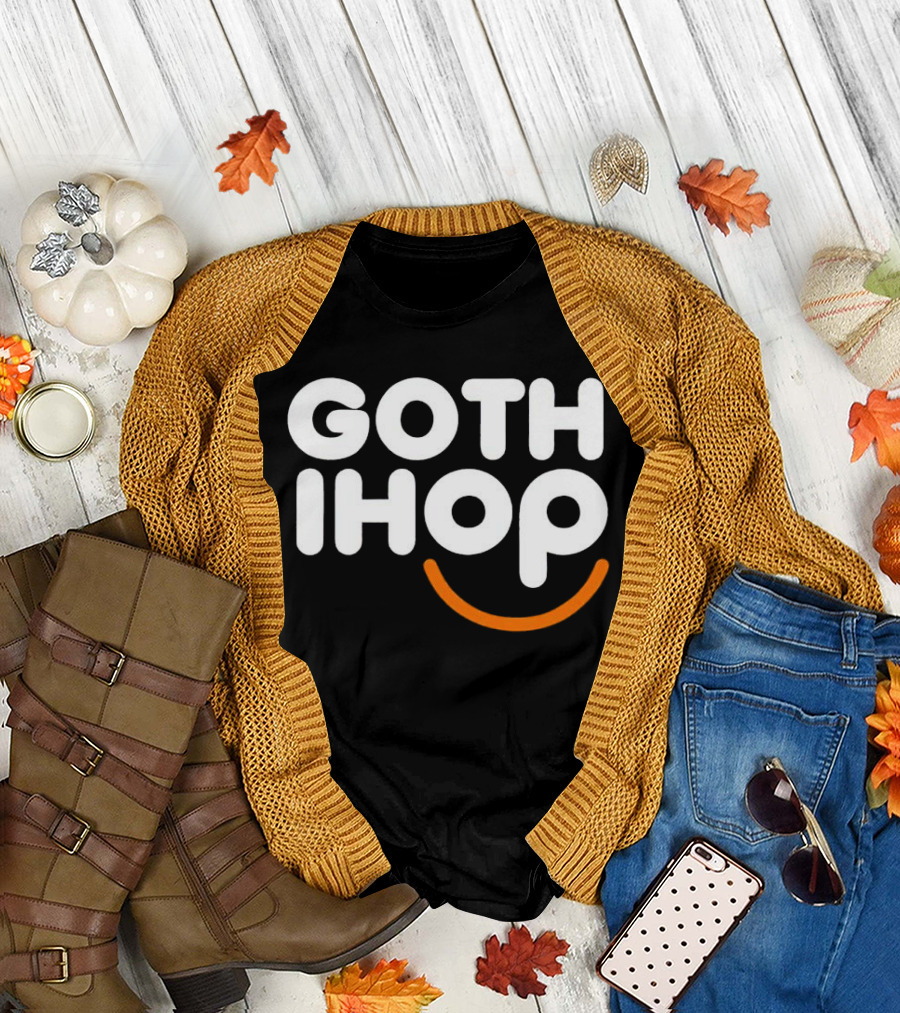 Goth IHOP Merchandise Smile Dark Aesthetic T-Shirt