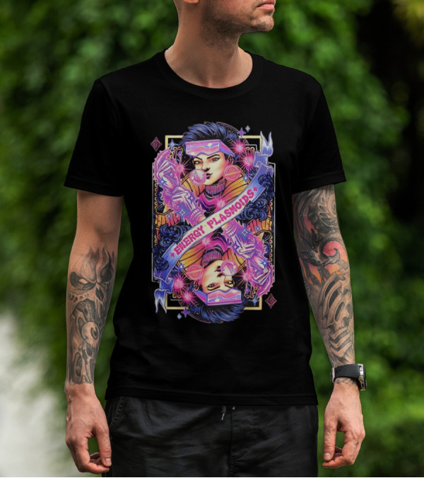 Jubilation Lee Energy Plasmoids Colorful Playing Card T-Shirt