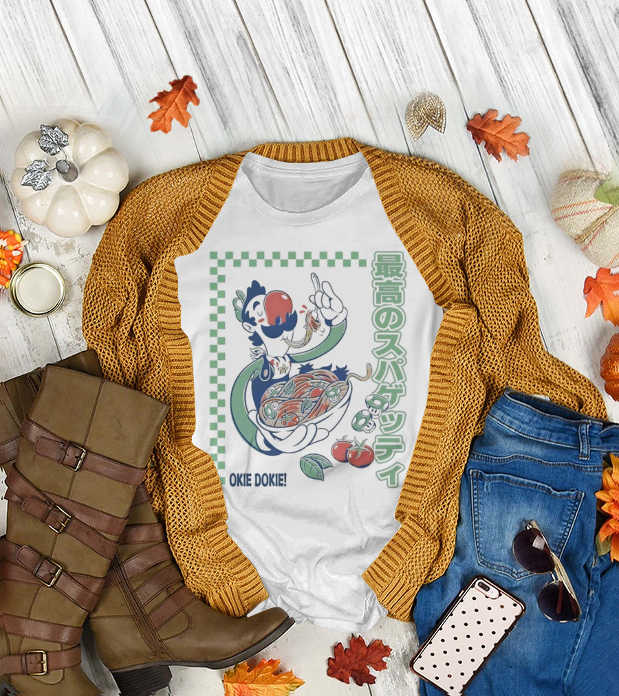 Luigi Okie Dokie Spaghetti T-Shirt