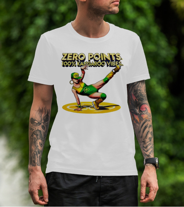 Zero Points 100% Kangaroo Vibes Breakdancing RayGun T-Shirt