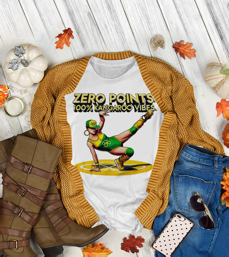 Zero Points 100% Kangaroo Vibes Breakdancing RayGun T-Shirt