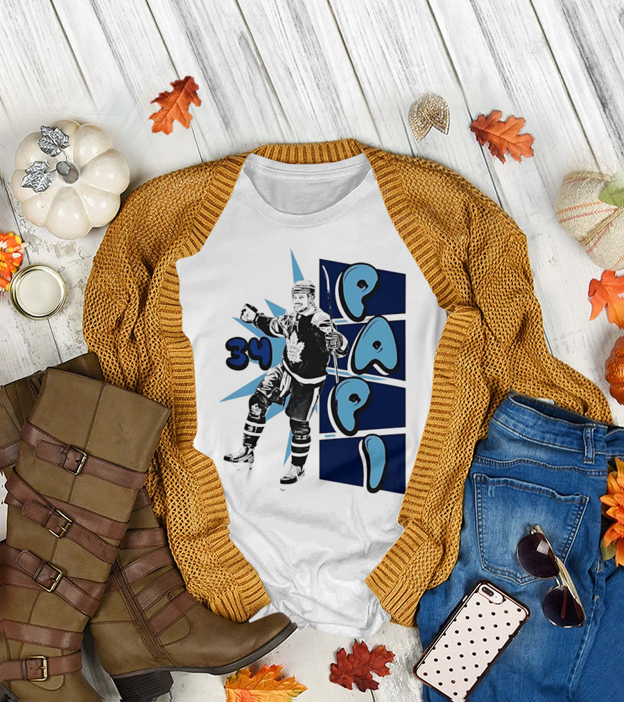 Toronto Maple Leafs Auston Matthews 34 Papi Hockey Legend T-Shirt