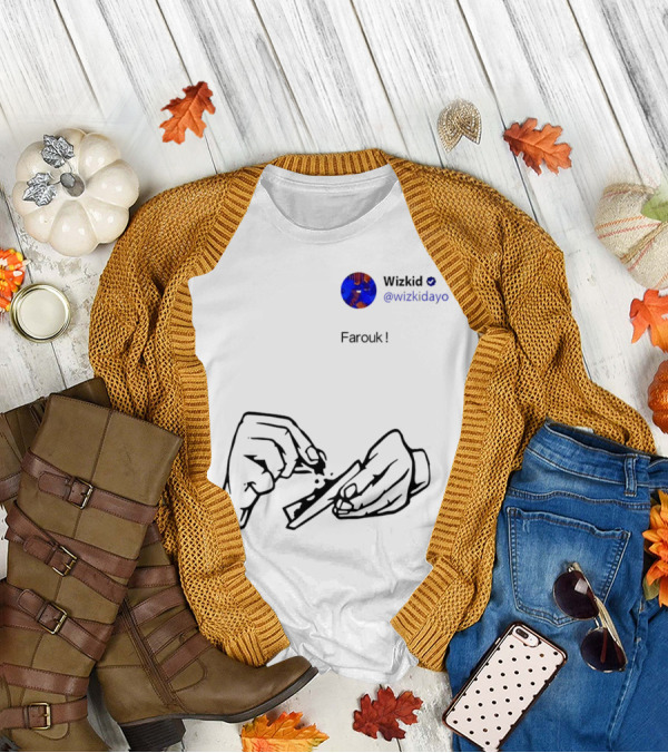 Wizkid @wizkidayo Farouk Godson Wear Hands Rolling T-Shirt