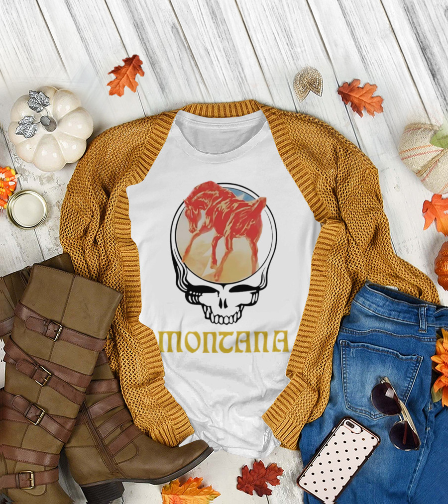 Montana Grateful Dead Skull with Horse T-Shirt