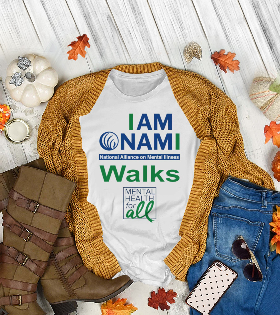 I Am NAMI National Alliance on Mental Illness Walks Mental Health for All T-Shirt