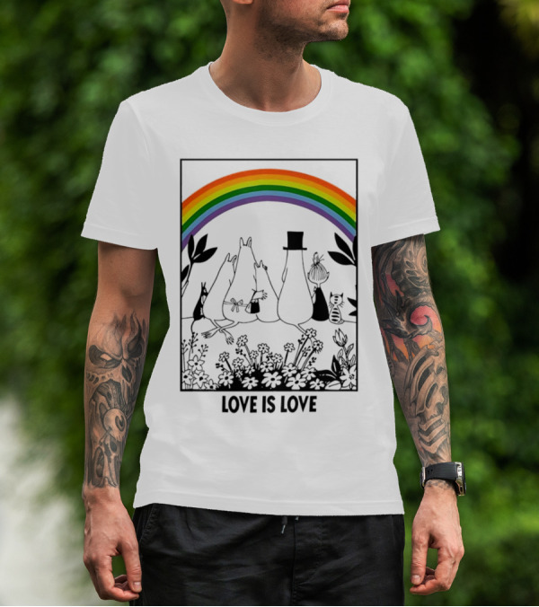 Moomin Love Is Love Rainbow Pride T-Shirt