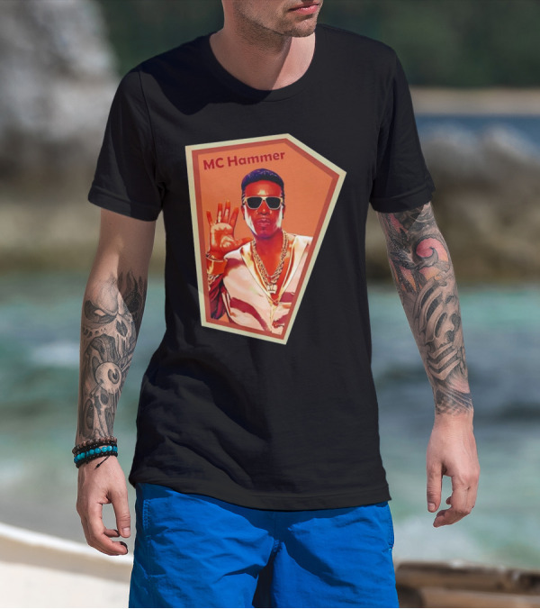 MC Hammer Retro Iconic Style Sunglasses Chains Wave Hand Gesture T-Shirt