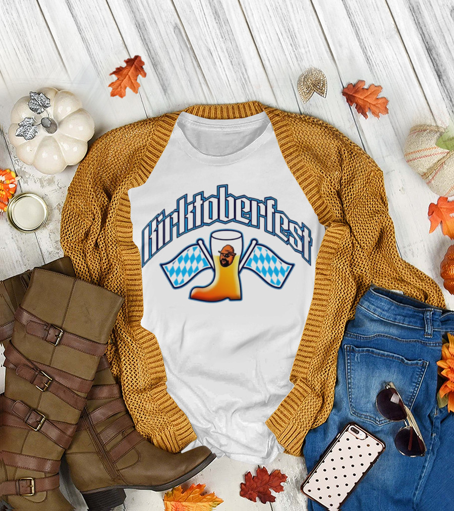 Kirktoberfest Beer Mug with Checkered Flags T-Shirt